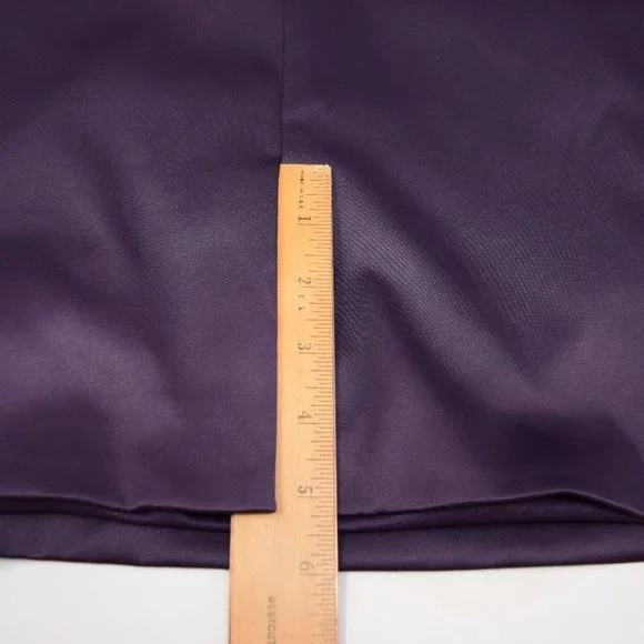 JS Collections Evening Cocktail Dress Women 16 Satin Eggplant Purple Event Prom - Picture 10 of 12